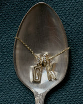 Deco stripe letter necklace - Two Letters